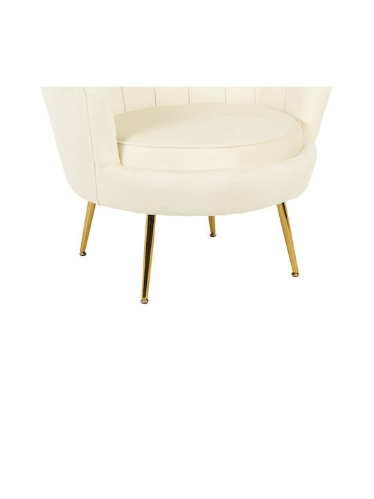 Daimon Фотьойл Кадифен White-gold 79x74x78см