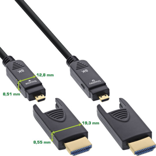 Manhattan Cable HDMI male - HDMI male 25m Μαύρο