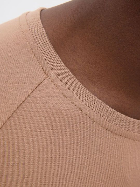 Bluza Tricou Cu Mânecă Scurtă Cămilă