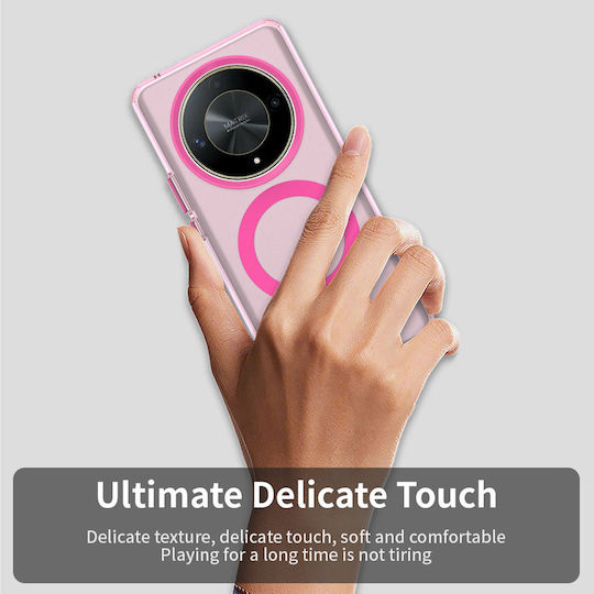 Techsuit Umschlag Rückseite Silikon Rosa (Honor Magic6 Lite)