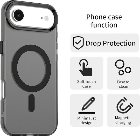 Techsuit Umschlag Rückseite Silikon Schwarz (iPhone Air)