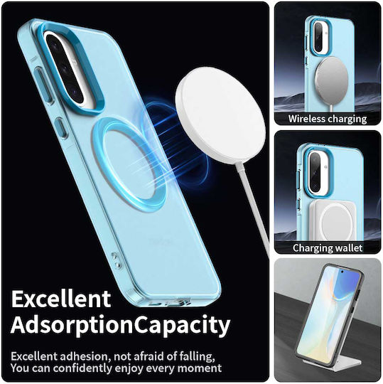 Techsuit Umschlag Rückseite Silikon Blau (Galaxy A56)