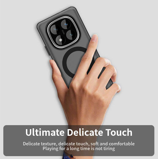 Techsuit Umschlag Rückseite Silikon Schwarz (Redmi Note 14 Pro 5G / Poco X7)