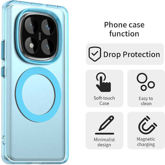 Techsuit Umschlag Rückseite Silikon Blau (Redmi Note 14 Pro 4G)