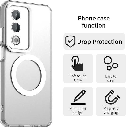 Techsuit Umschlag Rückseite Silikon Weiß (Oppo A80 5G)