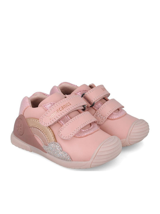 Παιδικά Sneakers High Ανατομικά με Σκρατς Ροζ