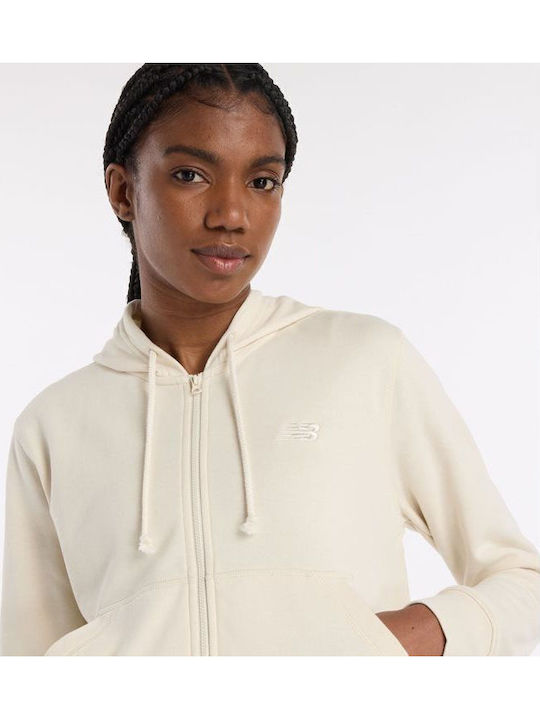 New Balance Beige Hooded Cardigan