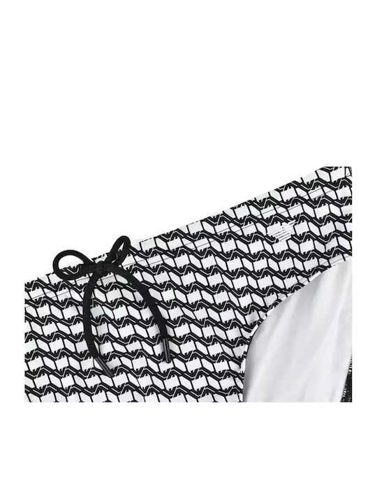 Logo Men's Swimwear Slip White-Black