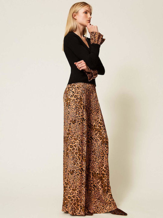 Women's Fabric Trousers Leopard Animal Print