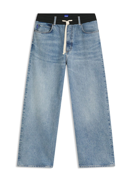 Draisen Men's Jeans Pants with Loose Baggy Fit Blue