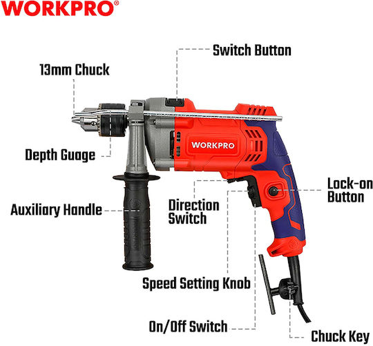 WorkPro Cu impact Burghiu 1050W