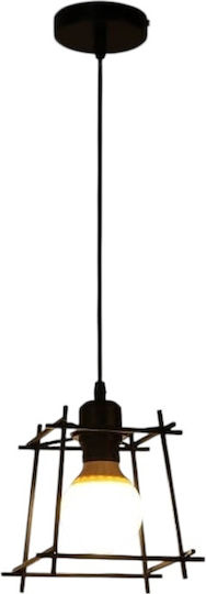 Diamond Verstellbar Hängelampe Schwarz mit Fassung E27 17x18cm.