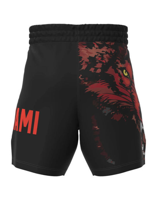 Okami Kurz Männer Kampfsport Leggings Schwarz