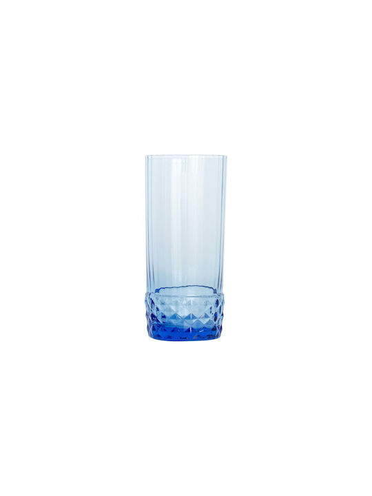 Max Home America 20s Set of Glasses Water made of Glass Saphire Blue 490ml 6pcs