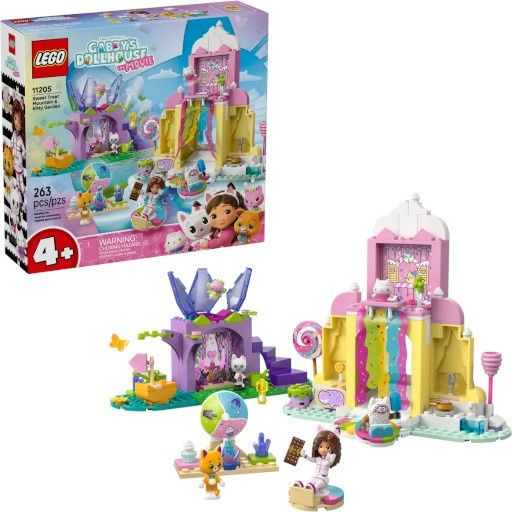 LEGO Gabby's Dollhouse Sweet Treat Mountain & Kitty Garden for 4+ Years 263 Pieces