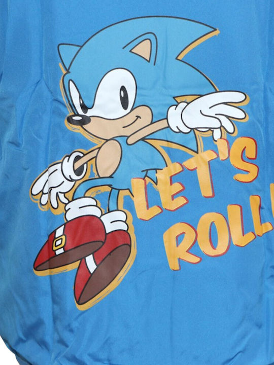 Geacă Casual pentru Copii cu Căptușeală și Glugă Albastră Sonic