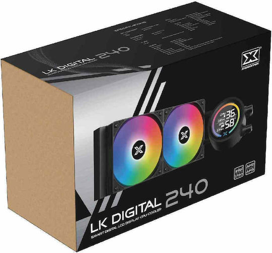 Xigmatek LK 240 Digital Water Cooling AIO CPU with 2 120mm Fans and ARGB Lighting