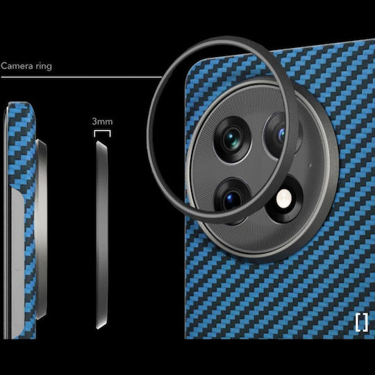 Nekit Umschlag Rückseite Aramid Fiber 1mm Blau (OnePlus 13)