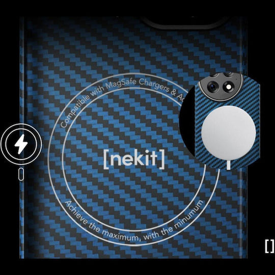 Nekit Umschlag Rückseite Aramid Fiber 1mm Blau (OnePlus 13)