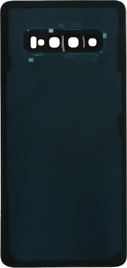 Samsung Galaxy S10 Plus Battery Door Battery Door Adhesive Back Camera Lens Bezel Prism Black OEM