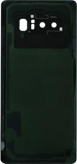Samsung Galaxy Note 8 Battery Door + Battery Door Adhesive + Back Camera Lens Bezel Camera Lens Black OEM