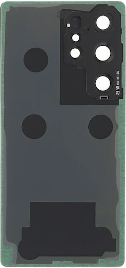 Samsung Galaxy S25 Ultra Battery Door + Battery Door Adhesive + Back Camera Lens Bezel Titanium Black OEM