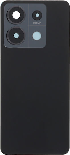 Xiaomi Redmi Note 13 Pro 5G Battery Door + Battery Door Adhesive + Back Camera Lens Bezel Midnight Black OEM