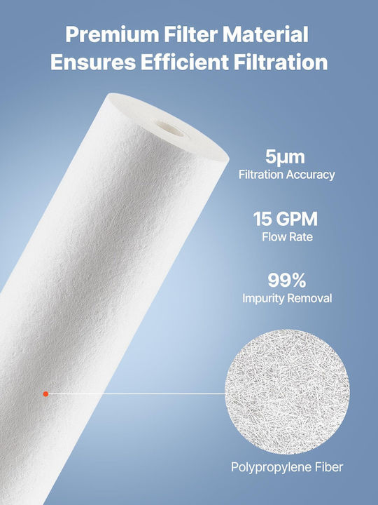 Vevor Water Filter Replacement made of Polypropylene 20" 2pcs