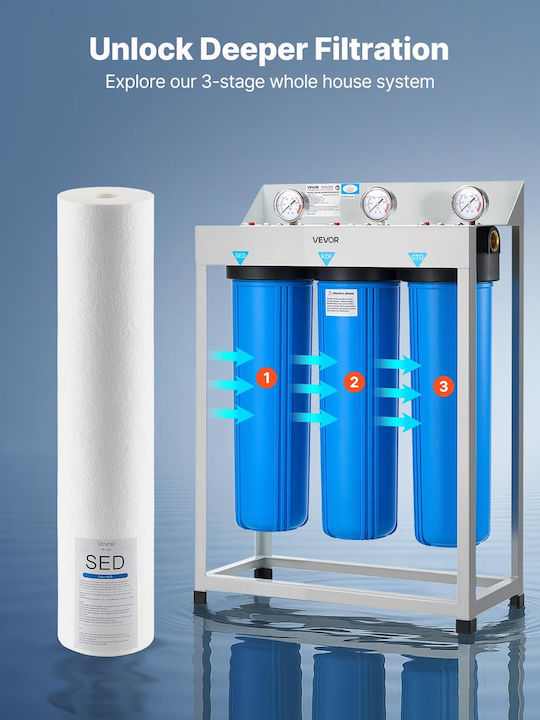 Vevor Water Filter Replacement made of Polypropylene 20" 2pcs