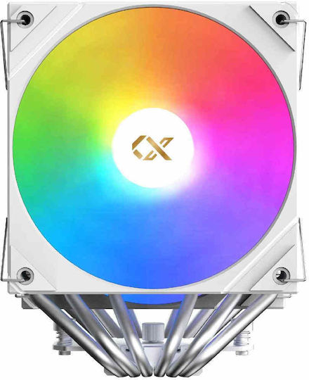 Xigmatek CPU Cooler for Socket AM4/AM5/1200/115x/1700 with RGB Lighting White