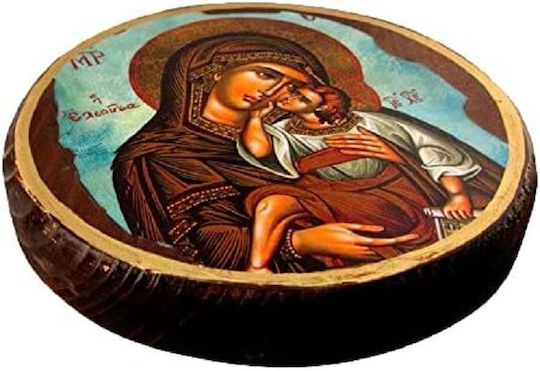 Icoană Din Lemn Fecioara Maria & Iisus Hristos St2 17cm