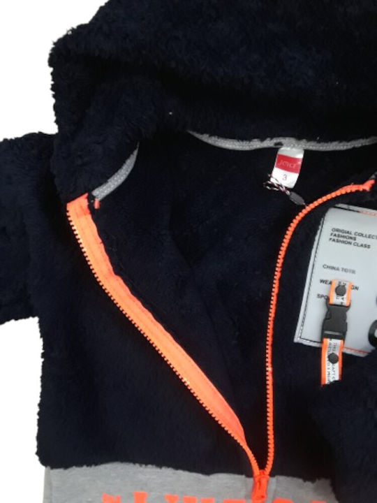 Kinderstrickjacke Baumwolle mit Kapuze Rot