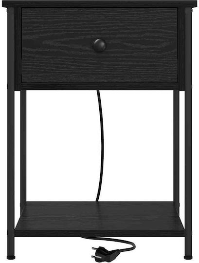 Nachttische Metall Black oak 2Stück 42x41x56cm