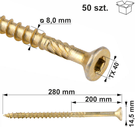 Klimas Ξυλόβιδα Torx 50τμχ
