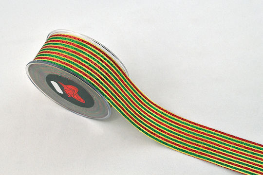 Ribbon Ophelia Green-Red 1.4 X 18 M Green-Red