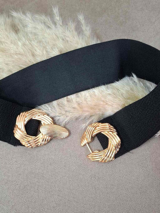 Elastische Damen Gürtel Schwarz
