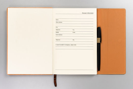 Peterson Notizbuch A5 Geregelt Beige