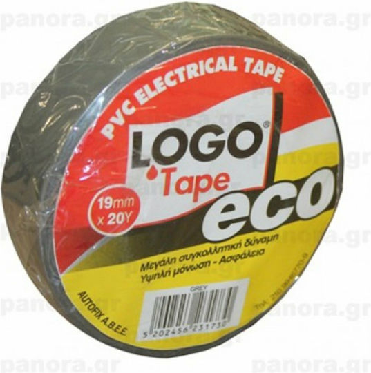 Logo Insulation Tape 19mm x 20m PVC Electrical Super Grey Gray