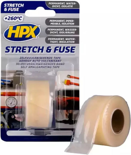 HPX Bandă izolatoare Bandă de izolație 25mm x 3m Stretch & Fuse Transparent Transparent