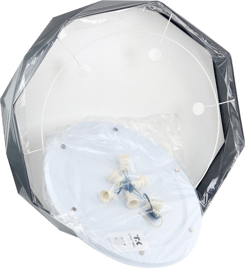 TK Lighting Kantoor Ceiling Mount Light 86cm Gray with Socket E27