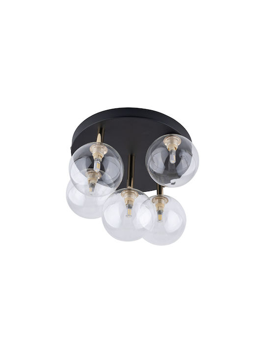 TK Lighting Πλαφονιέρα Οροφής 35εκ. Μαύρη με Ντουί G9