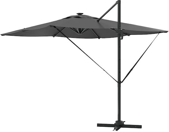 Hanging Aluminum Grey Garden & Terrace Parasol 2.85x2.85xHeight 2.7m