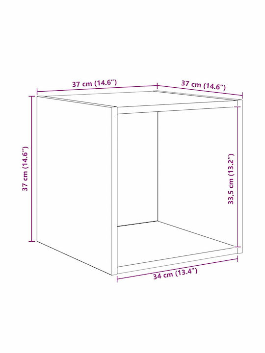 Living Room TV Unit Coffee L37xW37xH142.5cm