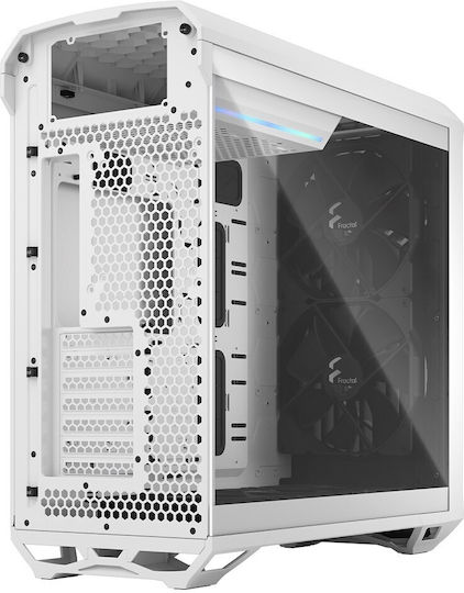 Fractal Design Torrent Gaming Midi Tower Computer Case with Side Window White TG Clear