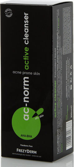 Frezyderm Ac-Norm Active Cleanser Течен Почистване Лице за Акнеична Кожа 200мл