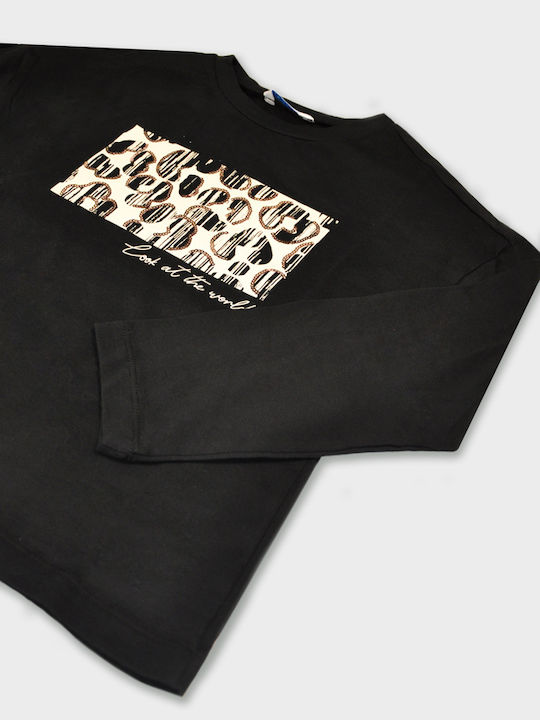 Kids Long-Sleeved Black Blouse