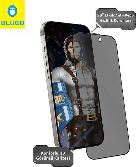 Blueo Tempered Glass Black (iPhone 16 Pro)