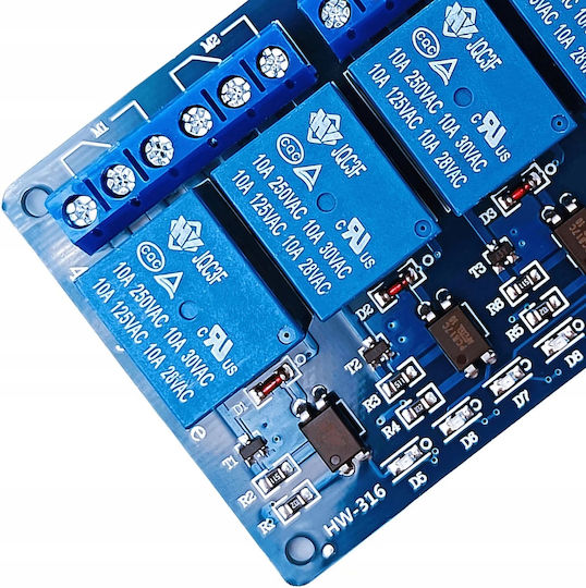 Ροσφίξ 6-κανάλι Modulo Ρελέ 12v Arduino