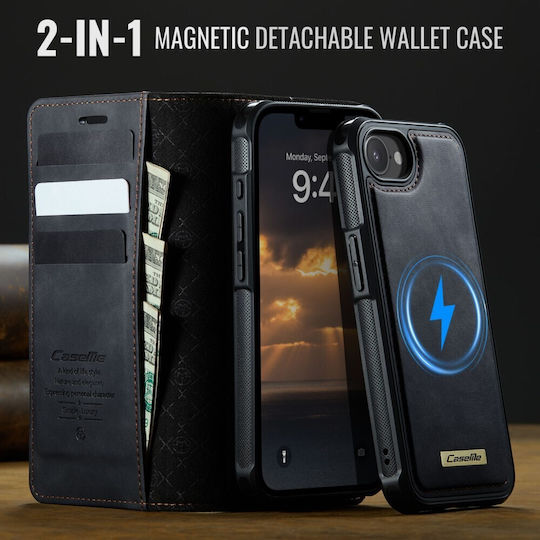 Caseme Book Σιλικόνης Μαύρο (iPhone 17e / 16e)