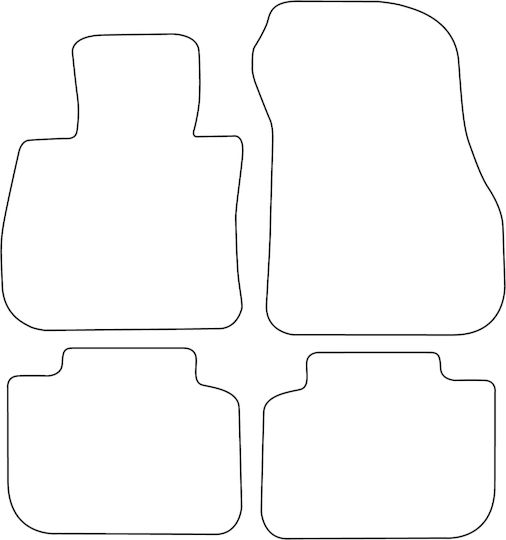 Set Velour Car Mats Matching BMW Mini Countryman F60 II 2017 Black Edging